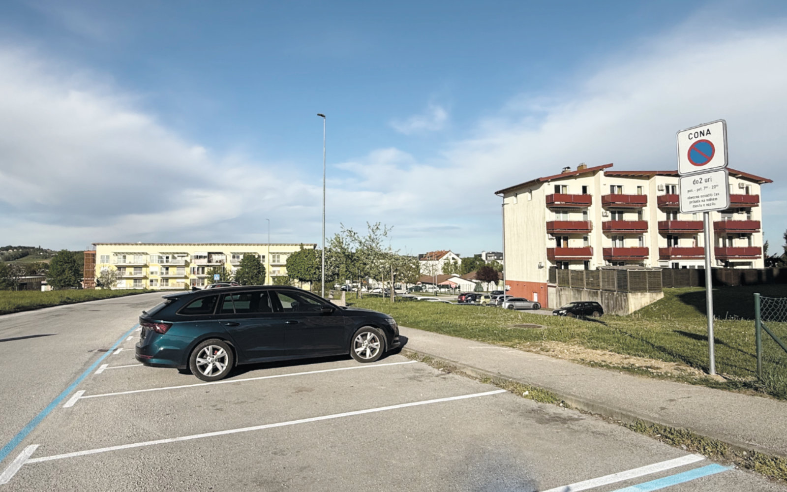 Uvedba modre cone ob delu Jurovske ceste