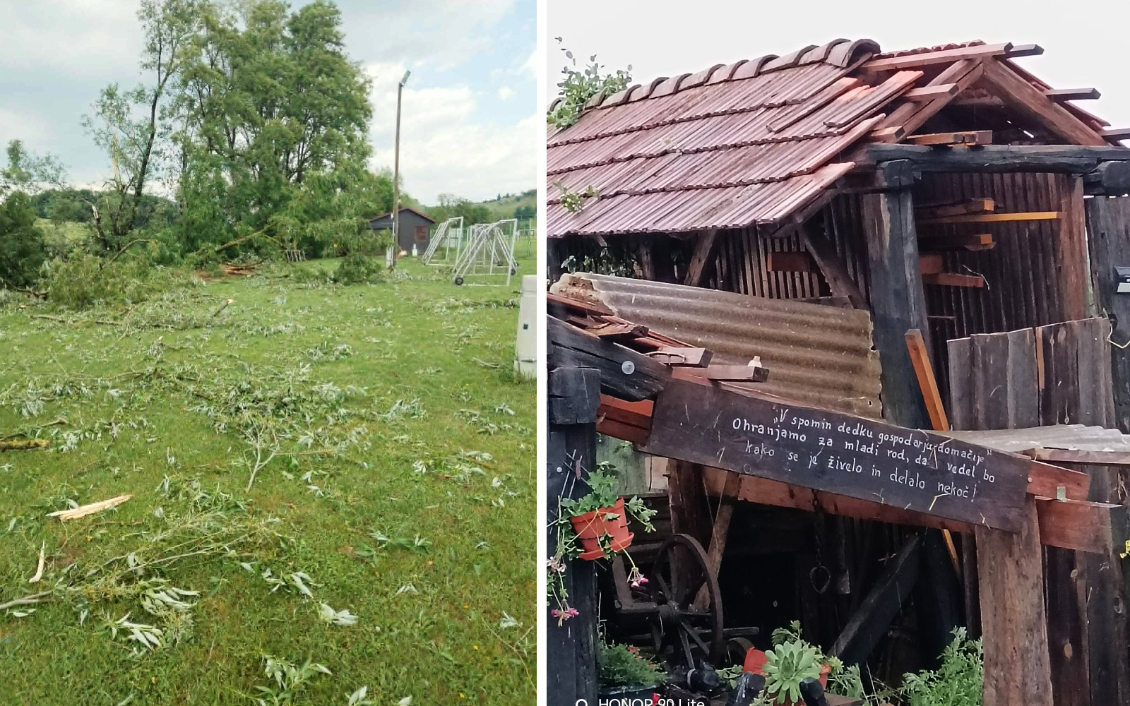 Neurje zajelo Slovenske gorice - najhuje v Sveti Ani
